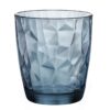 SEt de 3 Vasos Vidrio Azul Diamond Bormioli