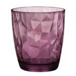 Set de 3 Vasos Vidrio Lila Diamond Bormioli