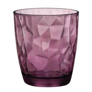 Set de 3 Vasos Vidrio Lila Diamond Bormioli